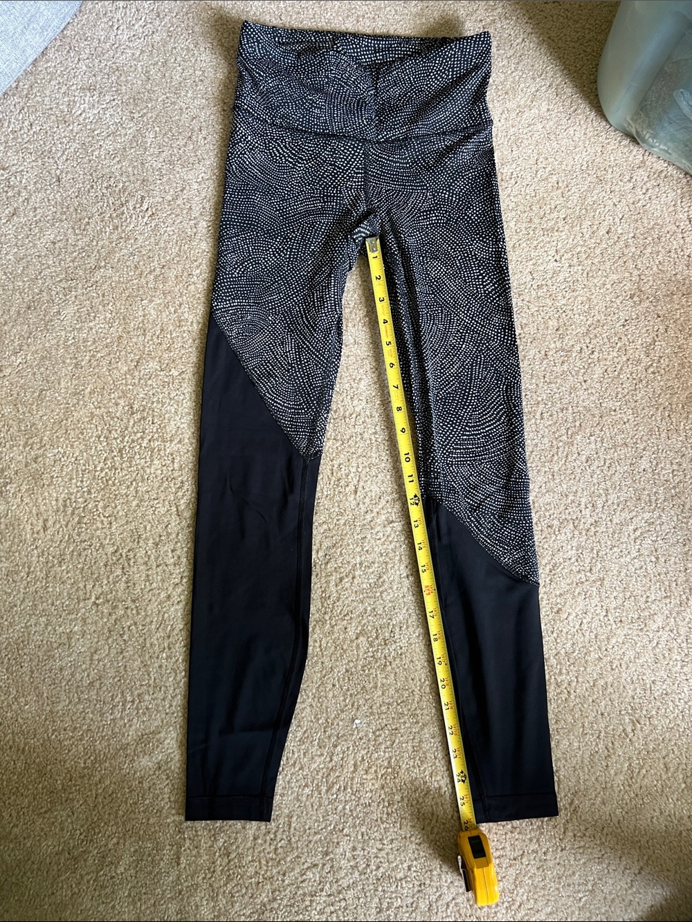lululemon athletica Black & White Patterned High-Rise Leggings
